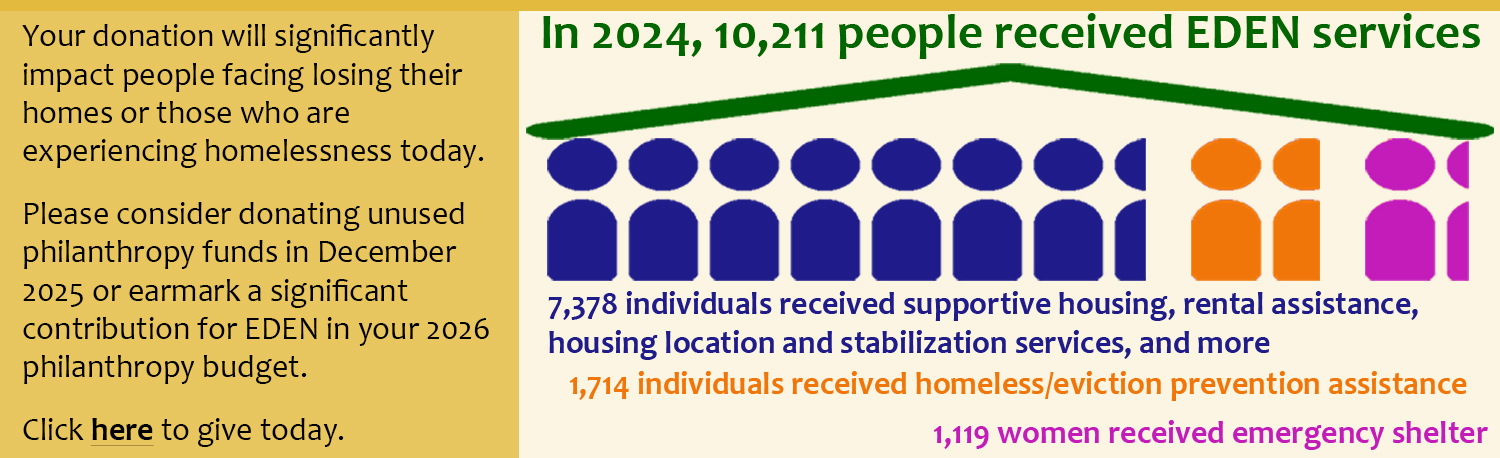 Thanks to your generosity, EDEN positively impacts thousands of lives